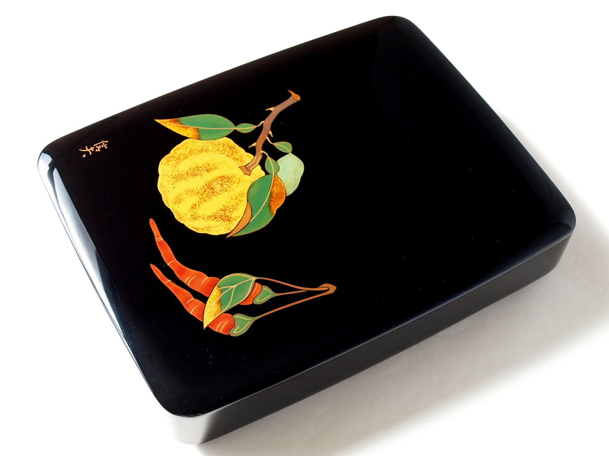Inkstone box, yuzu lacquer
