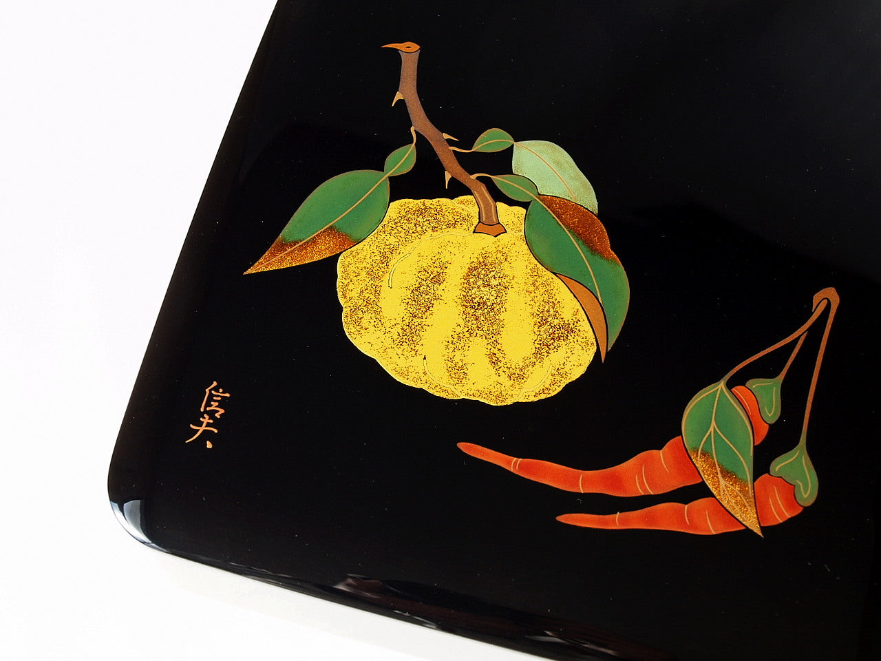 Inkstone box, yuzu lacquer