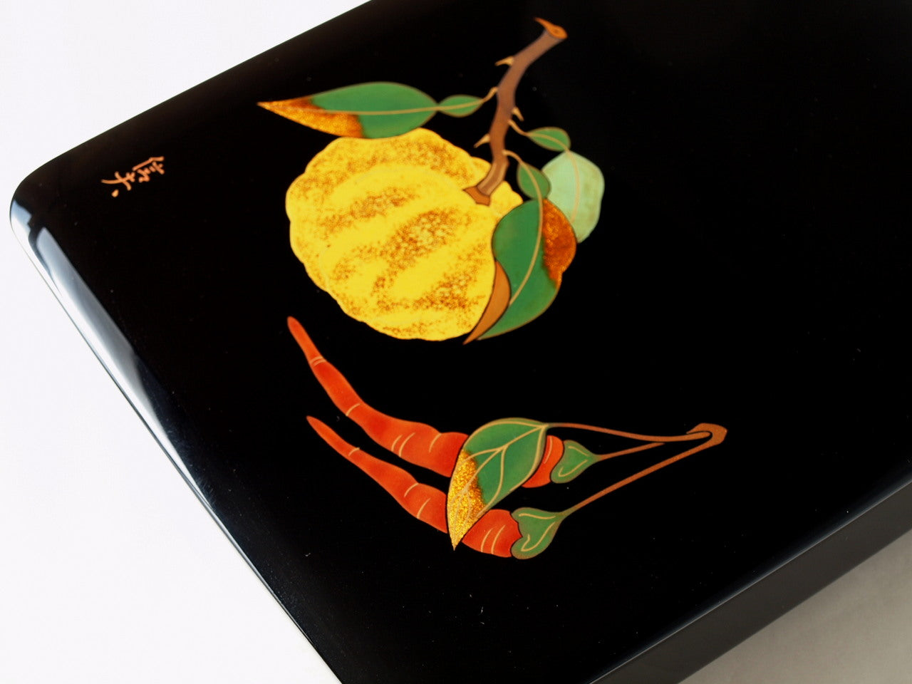 Inkstone box, yuzu lacquer