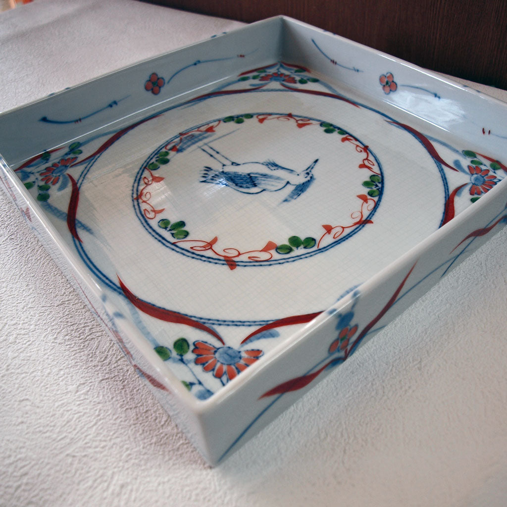 鷺絵付・盛器・MARUKO・陶磁器