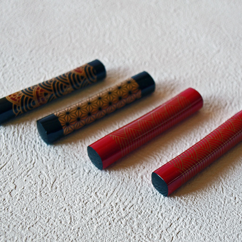 箸置き・黒/金彩2・朱/金彩2・角和・4個/1set