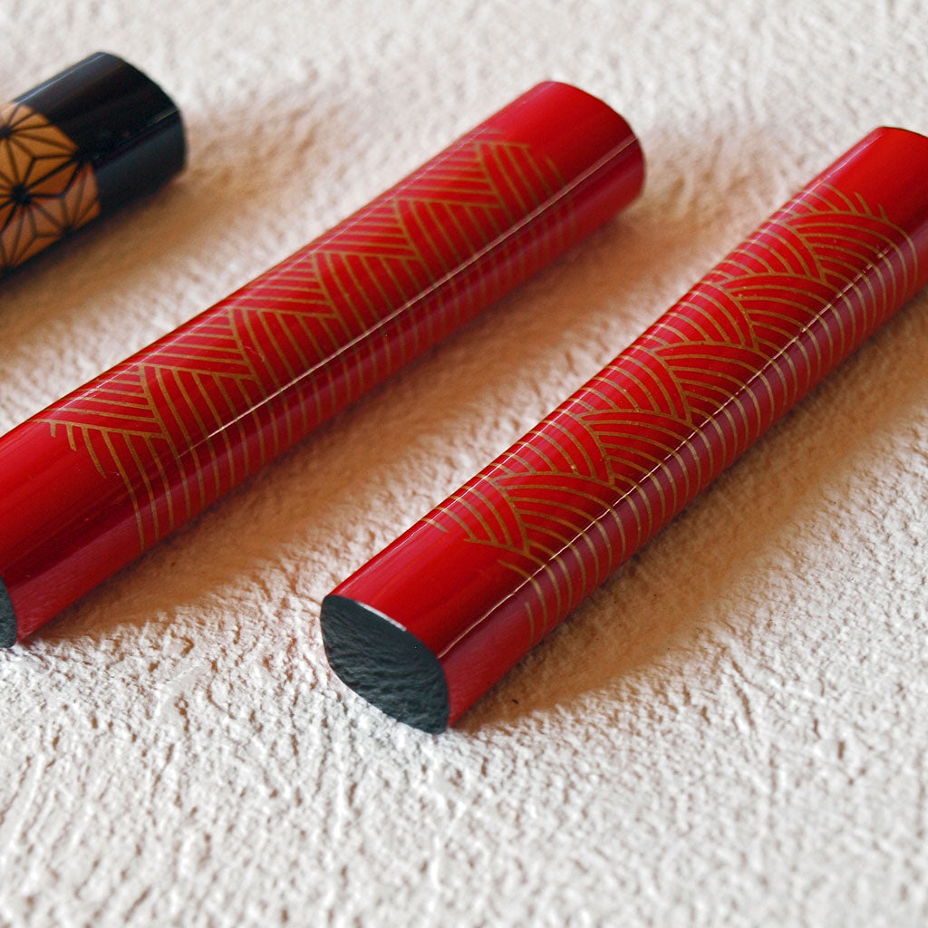 箸置き・黒/金彩2・朱/金彩2・角和・4個/1set