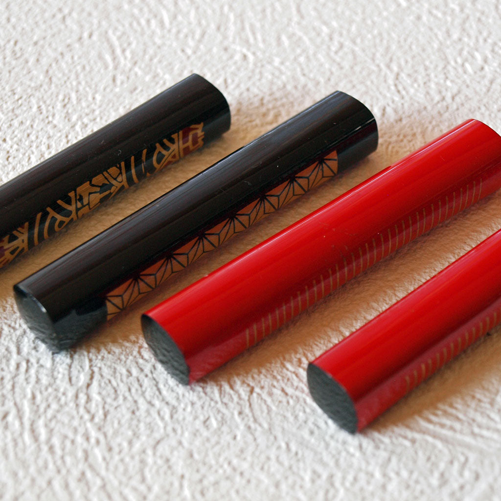 箸置き・黒/金彩2・朱/金彩2・角和・4個/1set