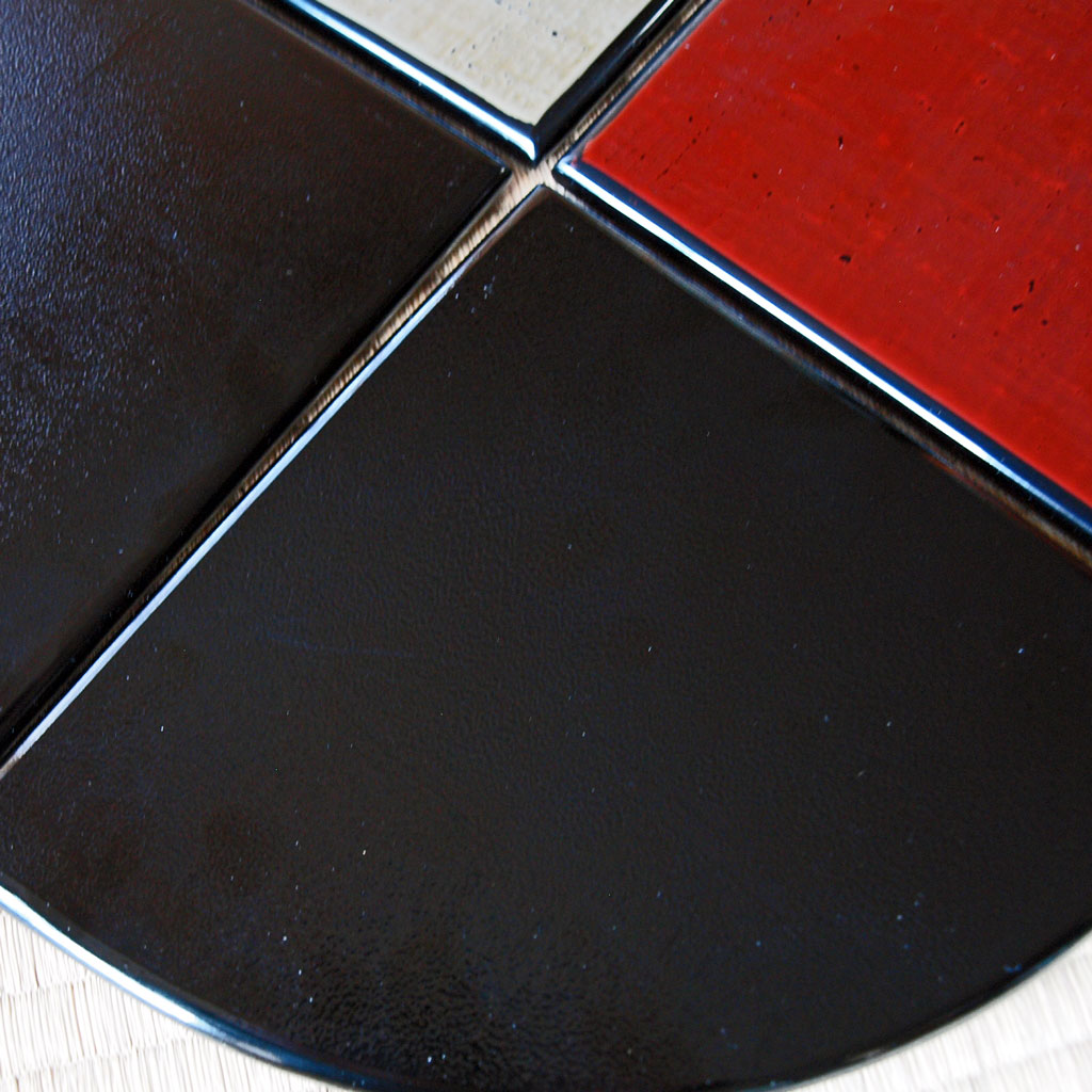 Kiso lacquerware, folding trays, serving dishes, confectionery plates, wooden, lacquerware, seasonal colors, multi-purpose plates
