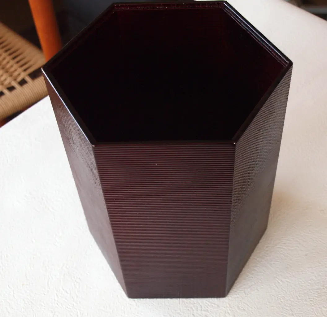 屑入れ・客室備品・六角・加飾千筋