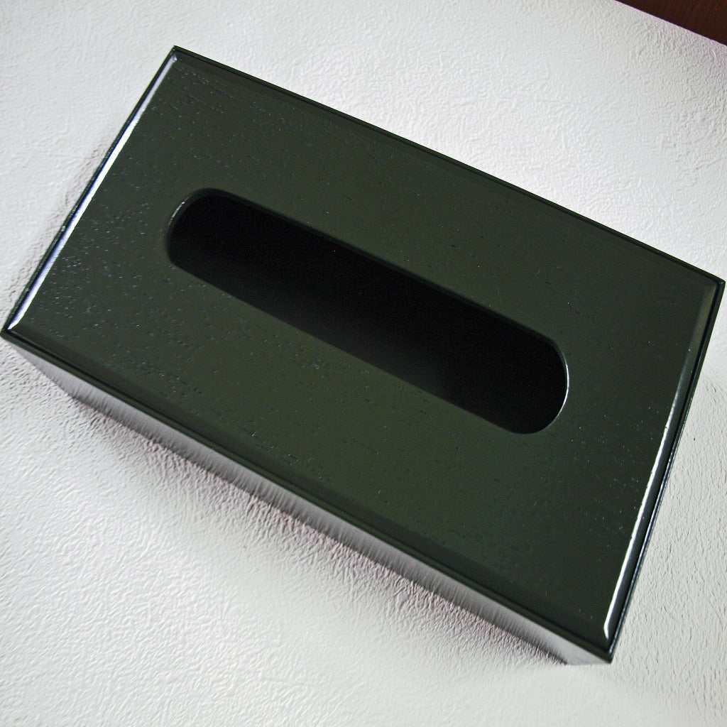 ティッシュBOX・木製・グリーン目はじき