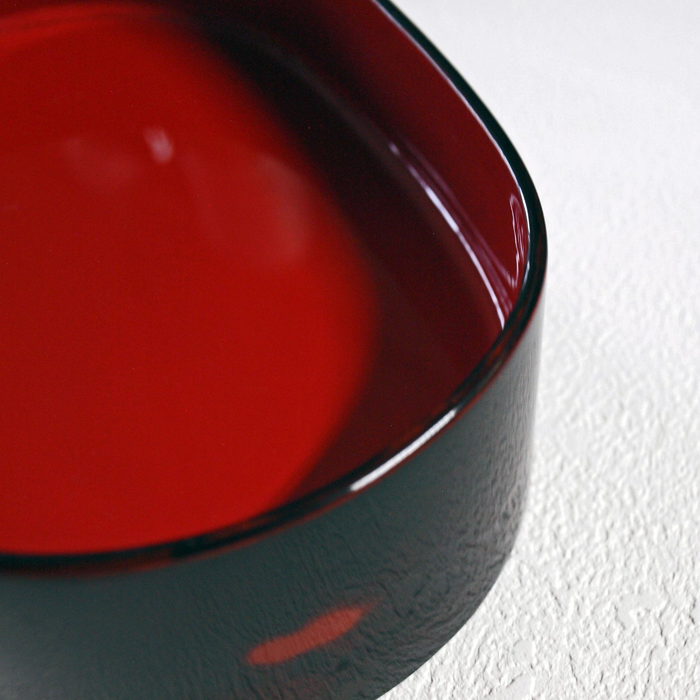 Bent wappa, serving dish, serving plate, wooden, lacquered red interior