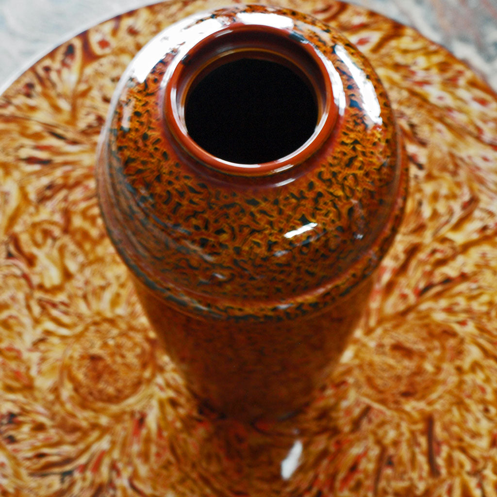 木曽漆器・花器・木製漆堆朱02・飾り花器・漆工芸・希少・塗趣