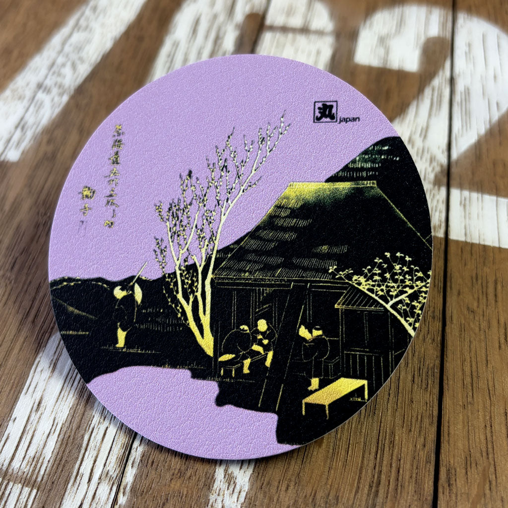 小さな聖域・マウスコースター・鞠子の樹（丸型）藤色