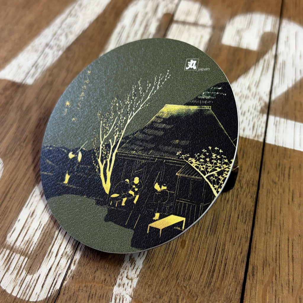 小さな聖域・マウスコースター・鞠子の樹（丸型）深緑