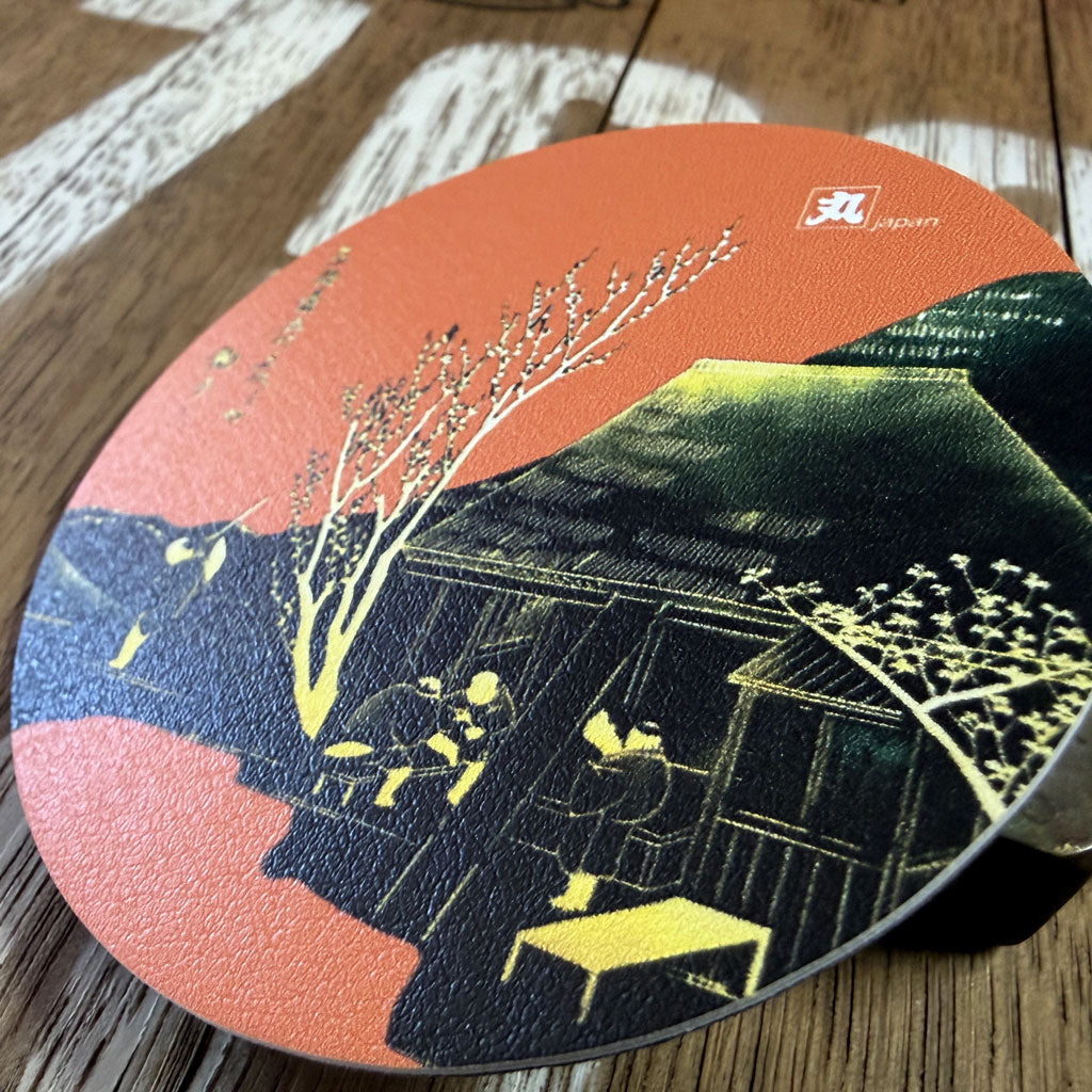 小さな聖域・マウスコースター・鞠子の樹（丸型）朱