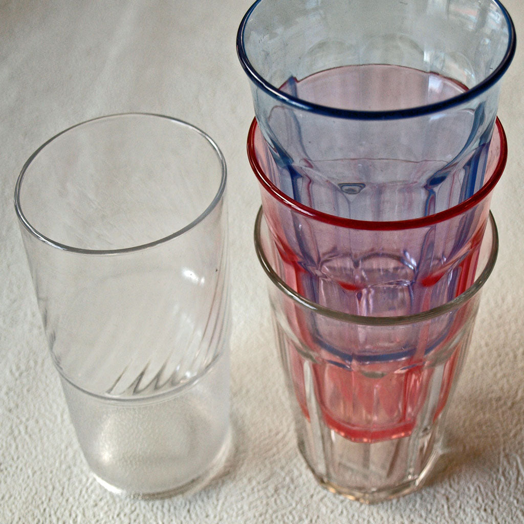 タンブラーグラス/ショート・合成樹脂トライタン・3色set+1・割れないグラス