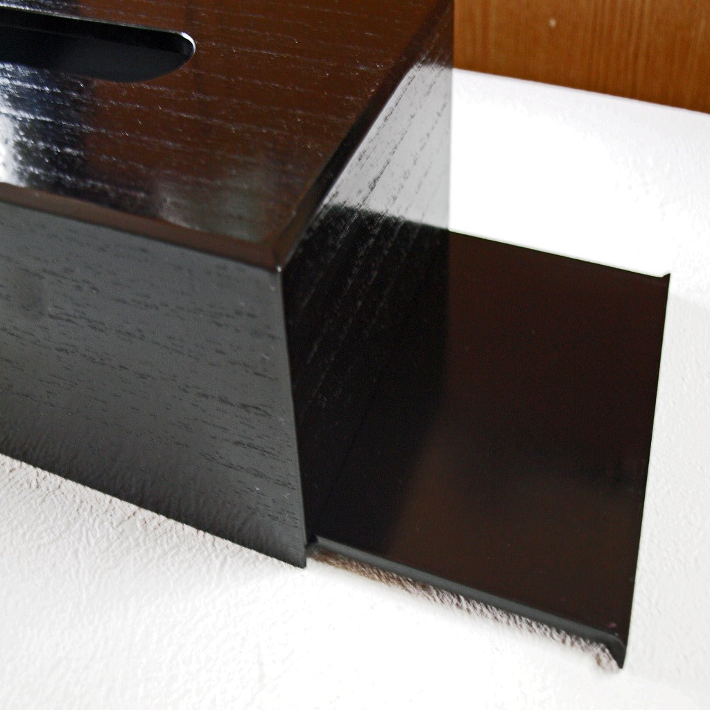 Tissue box, wooden, paulownia black grain