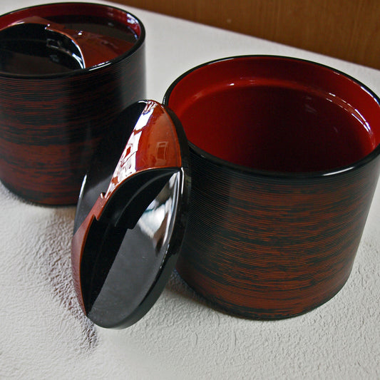 Rice bowl, Shikibu banquet rice bowl, wood grain, 5 bowls